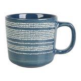 Mok 43 cl, aardewerk, serie SUIVEZ L'ARTIEST, Ø 9 cm, H 9 cm, kleur: blauw