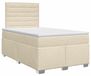 vidaXL Boxspringbed met matras, Crèmekleurig, 120 x 190 cm, Stof