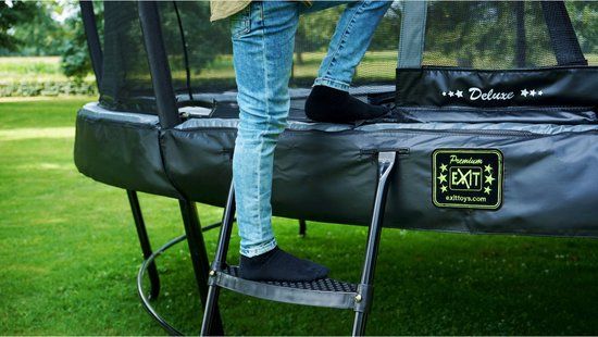 EXIT Toys Exit Trampoline ladder voor framehoogte van 65-80cm - Zwart