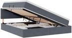 vidaXL Opbergbed met hoofdeinde Donkergrijs 160 x 200 cm Fluweel