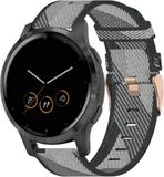 By Qubix Qubix - Canvas nylon bandje - Grijs - Geschikt voor Huawei Watch GT 4 / GT 5 (41mm) & GT 5 Pro (42mm)