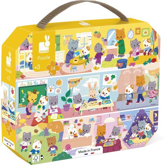 Janod - Puzzel - Dagelijkse routine - 24 stukjes