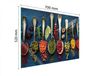 TMK ArtDeko SPICES Glazen beschermplaat voor fornuis, 70x52 cm