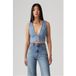 Levi's Raine Denim Crop Top Check Yourself 2