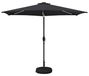 Syfax Tuinparasol met LED-lampen en voet 3 x 3 m Polyester Antraciet