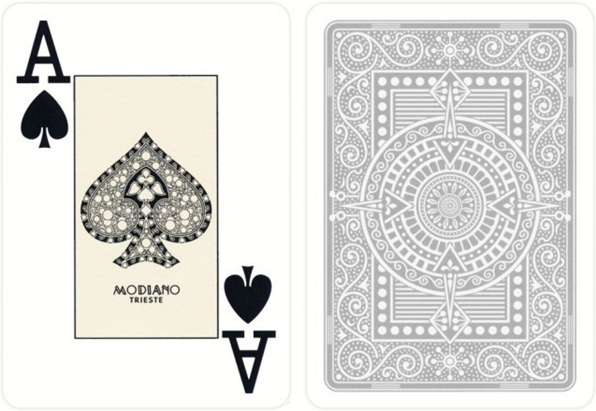 MODIANO CARDS TEXAS CARDS Grijs 100% PLASTIC JUMBO INDEX PLAYING CARDS