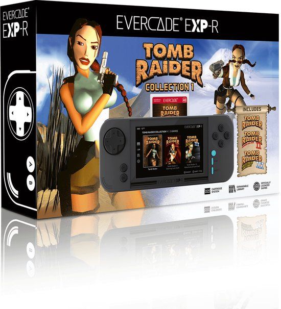 Evercade EXP-R Handheld - inclusief Tomb Raider cartridge - 4K - Wifi - 2024