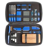 MusicNomad Premium Guitar Tech Fret Tool Set - 18 st. voor egaliseren, kraaien, afschuinen, polijsten (MN880)
