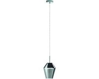 EGLO Murmillo hangende plafondverlichting Flexibele montage E27 Zwart, Chroom, Transparant Glas, Staal