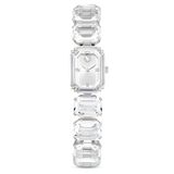 Swarovski Millenia polshorloge, heldere achthoekige kristallen, saffierglas middenstuk, in roestvrij stalen frame