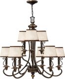 Hinkley LED Kroonluchter | 9X E14 Max 40W | Dimbaar | Olde Bronze