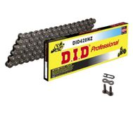 DID ketting 428 NZ, 114 schakels (standaard), open met clipslot
