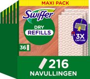 Swiffer Vloerreiniger Droge Vloerdoekjes voor Hout - 6 x 36 navullingen voor Swiffer Vloerwisser