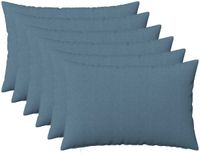 vidaXL Kussensloop HEERLEN Jeans Blauw 40 x 60 cm Stof 6 st