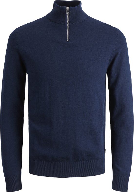 JACK & JONES JACK&JONES JJEEMIL KNIT HALF ZIP NOOS Heren Trui - Maat XXL Navy Blazer XXL