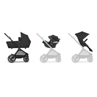 cybex SILVER Eos Lux kinderwagen Black Moon Black