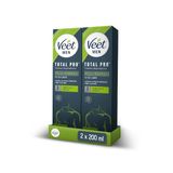 Veet Men ontharingscrème voor heren, borst en lichaam voor normale huid, dermatologisch getest, effectief na 5 minuten, 400 ml (2 x 200 ml)