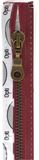 Opti Prym Ritssluiting Metaal 6mm Antiek Messing Deelbaar Bordeaux #750 65 cm
