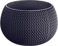 Prosperplast Splofy Kunststof Bloempot - Grijs - Rond - 29 x 19.5 cm