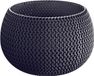 Prosperplast Splofy Kunststof Bloempot - Grijs - Rond - 29 x 19.5 cm