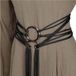 Ronte - Ceinture à nouer vintage pour femmes style rétro | Ceinture réglable pour robe Renaissance et cosplay | Accessoire de costume viking médiéval | Noir