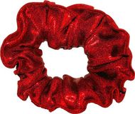 Snowflake Hair Scrunchie Mystique Glansstof Turnen Meisjes Haarwokkel Elastisch Rood One Size