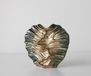 Nerina Vase B47 x T18 x H42 cm Aluminium Vert Ancien Fait main