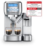 Merkloos Espressomachine - Zeefdrager - Melkreservoir - 20 bar - Zilver