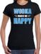 Bellatio Decorations Shoppartners Bv Wodka makes me happy / Wodka maakt me gelukkig drank t-shirt zwart voor dames - wodka drink shirt - themafeest / outfit XXL