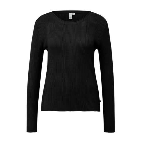 Q/S by s.Oliver Gebreide Trui Zwart