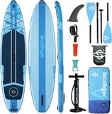 Skatinger Ice Age Blue Opblaasbaar Allround SUP Board – Compleet Pakket
