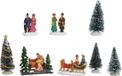 G. Wurm Gmbh + Co. Kg 8x pièces village de Noël figurines et sapin de Noël - Village de Noël pièces décoration de Noël