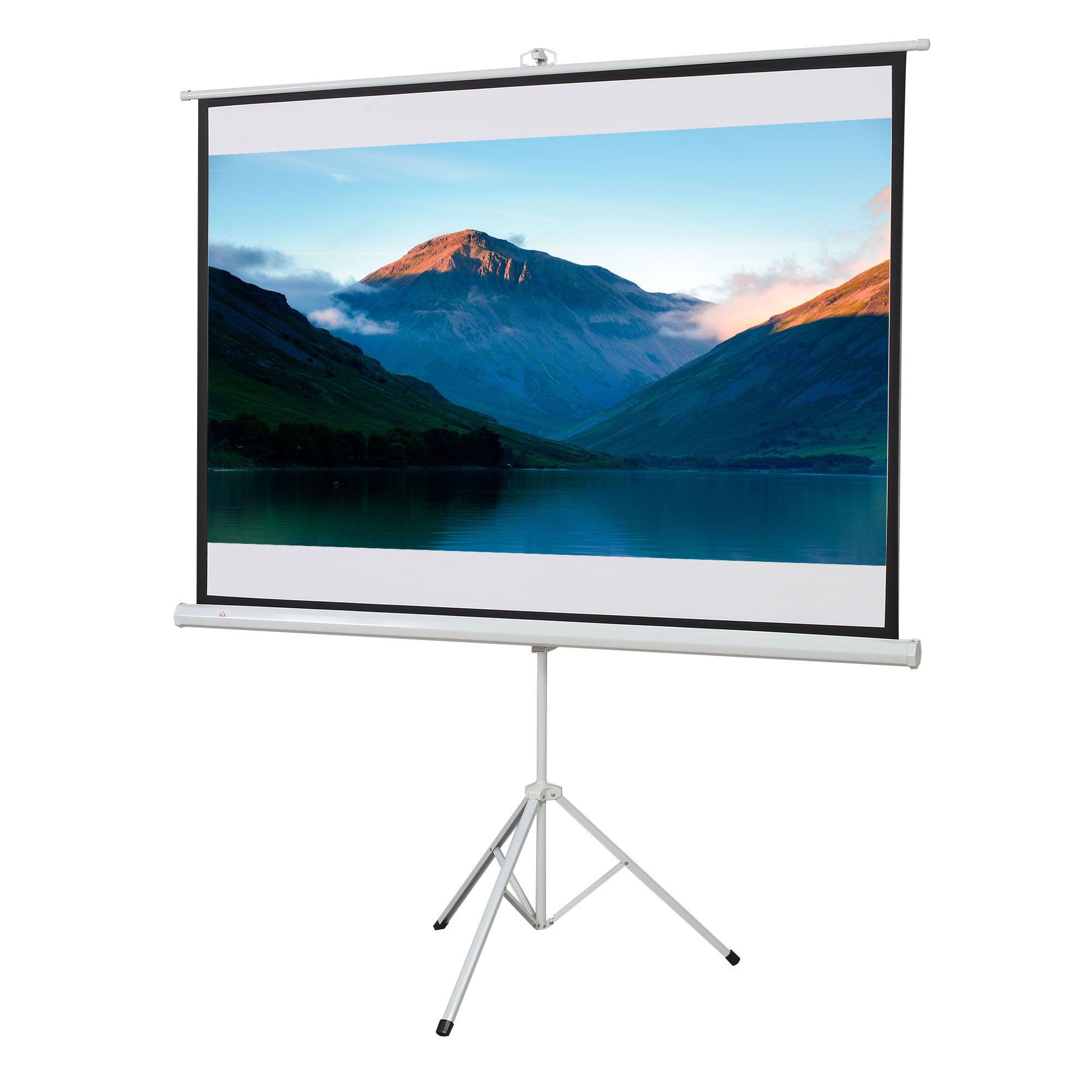 HOMCOM Projectiescherm met Statief Opvouwbaar 84 inch 4K HD