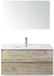 BES LED Dante Badmeubelset 100 cm - Craft Oak - Keramische Wastafel Wit Enjoy met Spiegel