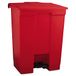 Rubbermaid Commercial Products 18 gal HDPE Step On Trash Kan - Rood
