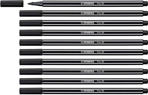 Stabilo Premium Viltstift - Pen 68-10 stuks - zwart