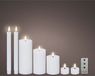 Lumineo LED kaarsen set - wax - 7-dlg - wit - met afstandsbediening
