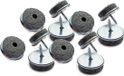 Merkloos Viltglijders - 40x - bruin - vernikkeld metaal - 20 mm - schroefbevestiging - meubelbeschermers