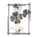 Handgemaakte decoratieve metalen muuraccessoire, 50 x 70 x 4 cm, 100% metaal, uniek handgeschilderd ontwerp, perfect voor huisdecoratie en kunstliefhebbers