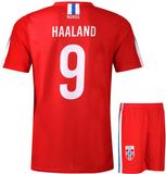 Kingdo B.V. Haaland Noorwegen Voetbaltenue - Voetbal Tenue Kinderen - Shirt en Broekje - Maat 140