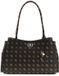 GUESS Emelie Logo Girlfriend Carryall Espresso Logo schoudertas