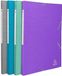 Exacompta - Set van 4 elastiekmappen met kleppen, Maxi Capacity, gecoat, Teksto, afmetingen: 24 x 32 cm, voor A4 Maxi, verschillende kleuren