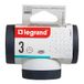 LEGRAND adapter met 3 zijdelingse stopcontacten 2P+T, draaibaar, stekkerdoos, wit/donkergrijs 694521