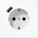 Jung LS1520-18AWW Schuko-stopcontact met USB type A (2/3A) Quick Charge met verhoogde aanraakbeveiliging (thermoplast onbreekbaar) alpinewit serie LS