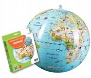 Caly Opblaasbare Wereldbol 30 cm - Dieren & Continenten