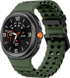 Strap-it Ocean siliconen bandje met gespsluiting geschikt voor Samsung Galaxy Watch 9 (40/44mm) / Watch 8 (40/44mm) / 8 Classic (46mm) - legergroen