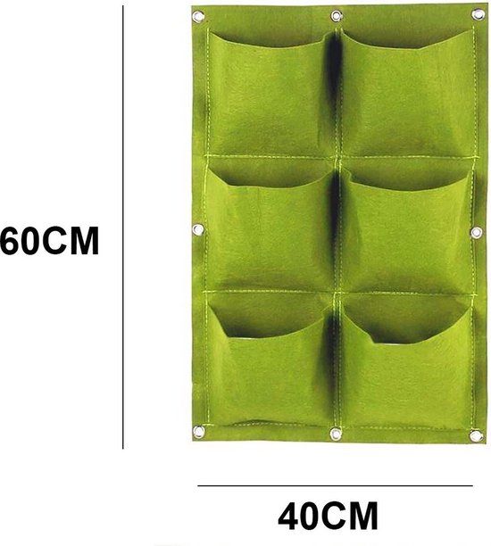 Jumada's - Groene Verticale Tuin - 6 Plantzakken - Vilt - Groen