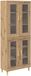 vidaXL Highboard Artisan Eiken 69,5 x 34 x 180 cm Bois traité