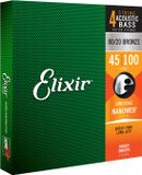 Elixir 14502 Nanoweb Gecoate Bronzen Akoestische Bassnaren (45-100)