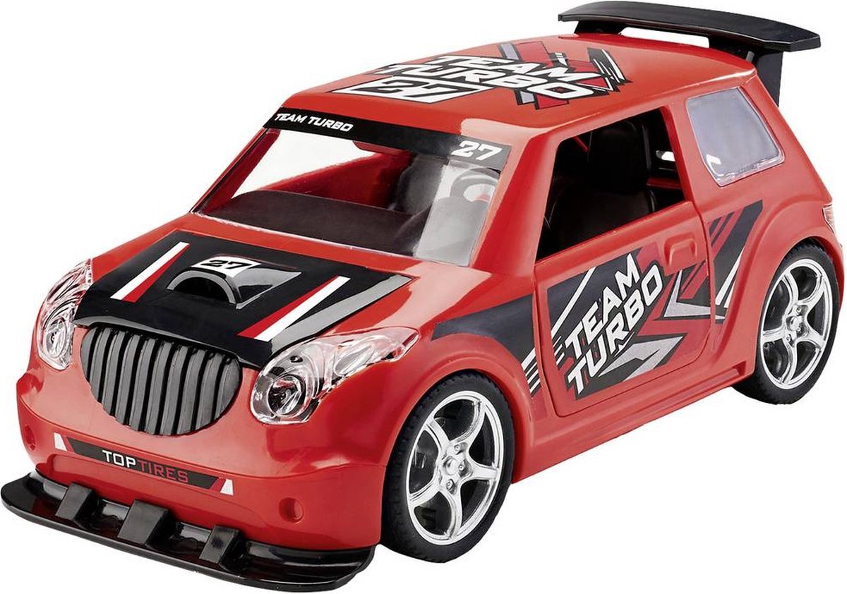 Revell 00910 Eerste Constructie Rally Auto met Pullback Motor, Rood